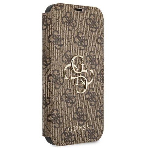 Guess GUBKP13X4GMGBR iPhone 13 Pro Max6,7" brązowy/brown book 4G Big Metal Logo
