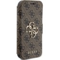 Guess GUBKP15L4GMGBR iPhone 15 Pro 6.1"brązowy/book book 4G Metal Logo