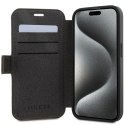 Guess GUBKP15L4GMGBR iPhone 15 Pro 6.1"brązowy/book book 4G Metal Logo