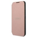 Guess GUBKS22MPSASBPI S22+ S906różowy/pink book Saffiano Stripes
