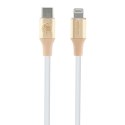 Guess GUCLLALRGDD kabel USB-C -Lightning 1.5m Fast Charging złoty/light gold Ebossed Logo