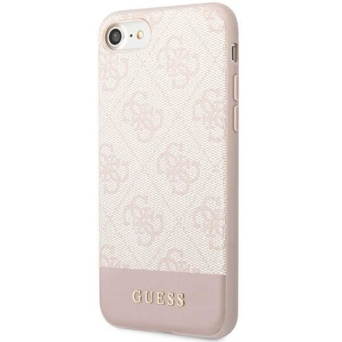 Guess GUHCI8G4GLPI iPhone 7/8/SE 2020 /SE 2022 różowy/pink hard case 4G Stripe Collection