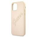 Guess GUHCP12LRSAVSLG iPhone 12 ProMax 6,7" złoty/gold hardcase Saffiano Vintage Script