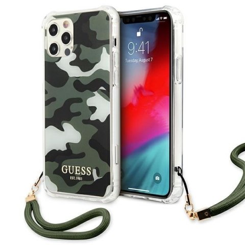 Guess GUHCP12MKSARKA iPhone 12/12 Pro6,1" zielony/khaki hardcase Camo Collection