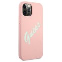Guess GUHCP12MLSVSPG iPhone 12/12 Pro6,1" różowo zielony/green pink hardcase Silicone Vintage