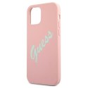 Guess GUHCP12MLSVSPG iPhone 12/12 Pro6,1" różowo zielony/green pink hardcase Silicone Vintage