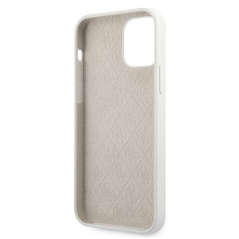 Guess GUHCP12SLSLMGWH iPhone12 mini 5,4" biały/white hardcase Metal Logo Script