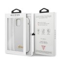 Guess GUHCP12SLSLMGWH iPhone12 mini 5,4" biały/white hardcase Metal Logo Script
