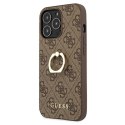 Guess GUHCP13L4GMRBR iPhone 13 Pro / 136,1" brązowy/brown hardcase 4G with ring stand