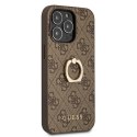 Guess GUHCP13L4GMRBR iPhone 13 Pro / 136,1" brązowy/brown hardcase 4G with ring stand