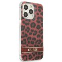 Guess GUHCP13LHSLEOR iPhone 13 Pro / 13 6,1" czerwony/red hardcase Leopard