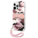 Guess GUHCP13LKCABPI iPhone 13 Pro / 136,1" różowy/pink hardcase Camo Strap Collection