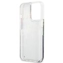Guess GUHCP13LLFLSB iPhone 13 Pro / 136,1" niebieski/blue hardcase Flower Liquid Glitter