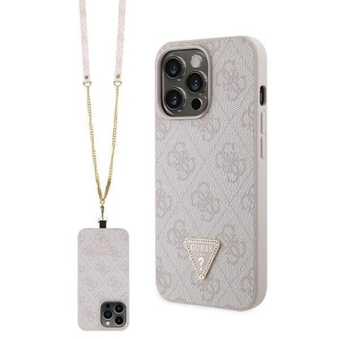 Guess GUHCP13LP4TDSCPP iPhone 13 Pro /13 6.1" różowy/pink hardcase Crossbody 4G Metal Logo