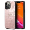 Guess GUHCP13LPCRBPI iPhone 13 Pro / 136,1" różowy/pink Croco Strap Collection