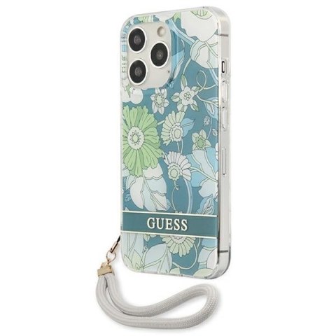 Guess GUHCP13XHFLSN iPhone 13 Pro Max6,7" zielony/green hardcase Flower Strap