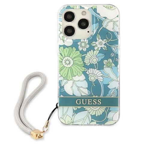 Guess GUHCP13XHFLSN iPhone 13 Pro Max6,7" zielony/green hardcase Flower Strap