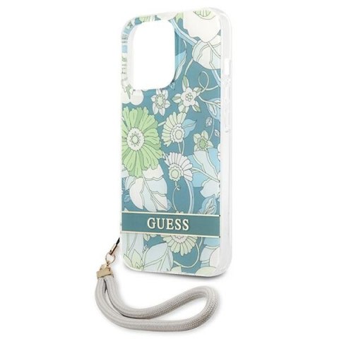 Guess GUHCP13XHFLSN iPhone 13 Pro Max6,7" zielony/green hardcase Flower Strap