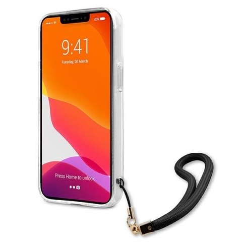 Guess GUHCP13XKCABBK iPhone 13 Pro Max6,7" czarny/black hardcase Camo Strap Collection