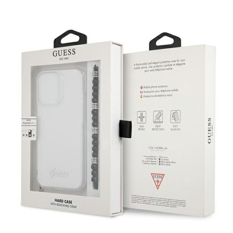 Guess GUHCP13XKPSBK iPhone 13 Pro Max6,7" Transparent hardcase Black Pearl