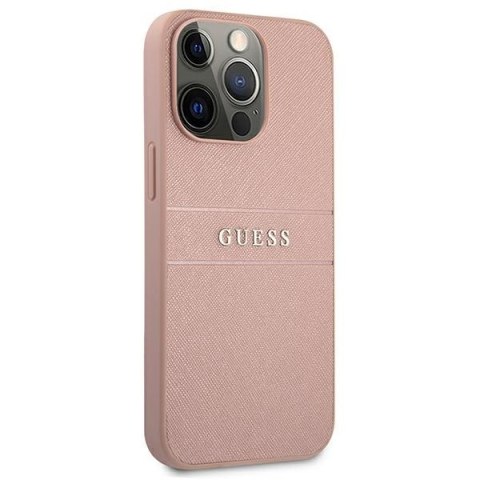 Guess GUHCP13XPSASBPI iPhone 13 Pro Max6,7" różowy/pink hardcase Saffiano Stripe