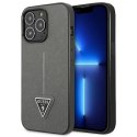 Guess GUHCP13XPSATLG iPhone 13 Pro Max6,7" srebrny/silver hardcase SaffianoTriangle Logo