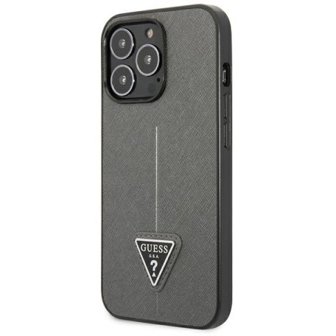 Guess GUHCP13XPSATLG iPhone 13 Pro Max6,7" srebrny/silver hardcase SaffianoTriangle Logo