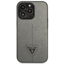 Guess GUHCP13XPSATLG iPhone 13 Pro Max6,7" srebrny/silver hardcase SaffianoTriangle Logo