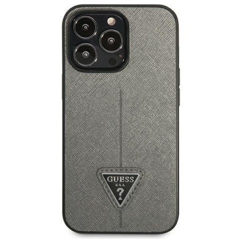 Guess GUHCP13XPSATLG iPhone 13 Pro Max6,7" srebrny/silver hardcase SaffianoTriangle Logo