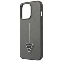 Guess GUHCP13XPSATLG iPhone 13 Pro Max6,7" srebrny/silver hardcase SaffianoTriangle Logo