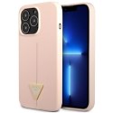 Guess GUHCP13XSLTGP iPhone 13 Pro Max 6,7" różowy/pink hardcase Silicone Triangle