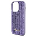 Guess GUHCP13LPSFDGSU iPhone 13 Pro / 13 6.1" fioletowy/purple hardcase Sequin Script Metal