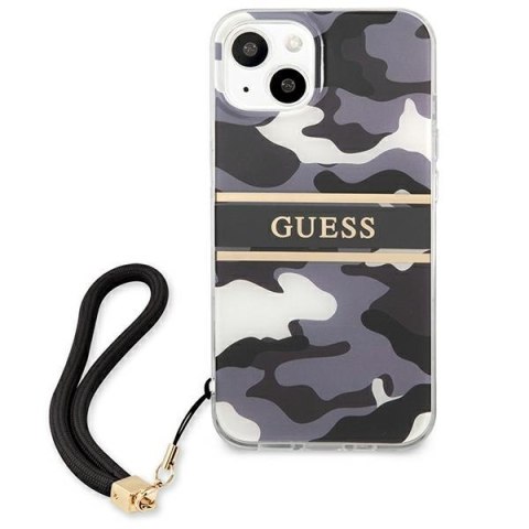 Guess GUHCP13MKCABBK iPhone 13 / 14 / 156.1" czarny/black hardcase Camo Strap Collection
