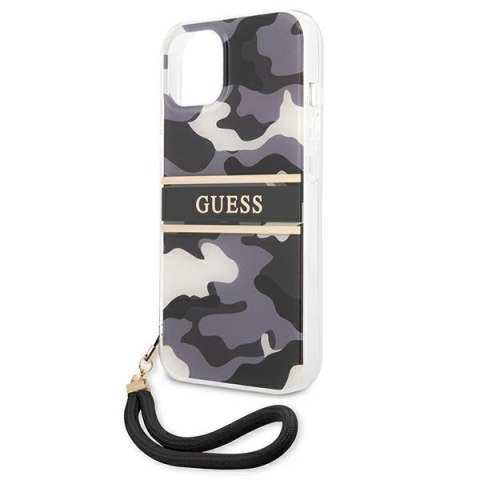 Guess GUHCP13MKCABBK iPhone 13 / 14 / 156.1" czarny/black hardcase Camo Strap Collection