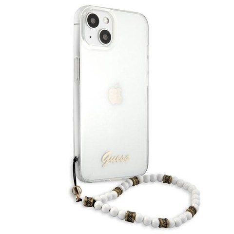 Guess GUHCP13MKPSWH iPhone 13 / 14 / 15 6.1" Transparent hardcase White Pearl