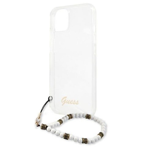 Guess GUHCP13MKPSWH iPhone 13 / 14 / 15 6.1" Transparent hardcase White Pearl
