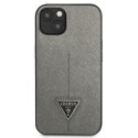 Guess GUHCP13MPSATLG iPhone 13 / 14 / 156.1" srebrny/silver hardcase SaffianoTriangle Logo