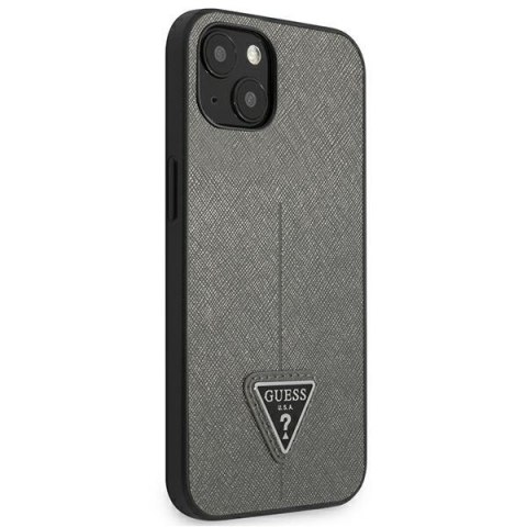 Guess GUHCP13MPSATLG iPhone 13 / 14 / 156.1" srebrny/silver hardcase SaffianoTriangle Logo