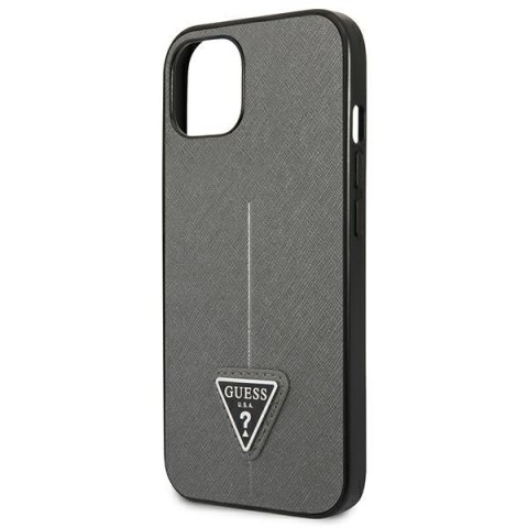 Guess GUHCP13MPSATLG iPhone 13 / 14 / 156.1" srebrny/silver hardcase SaffianoTriangle Logo