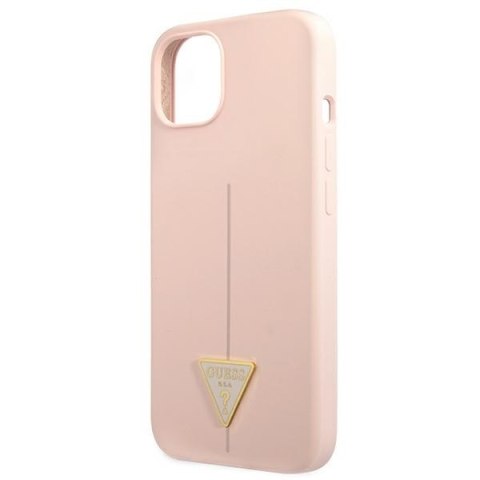 Guess GUHCP13MSLTGP iPhone 13 / 14 / 15 6.1" różowy/pink hardcase Silicone Triangle
