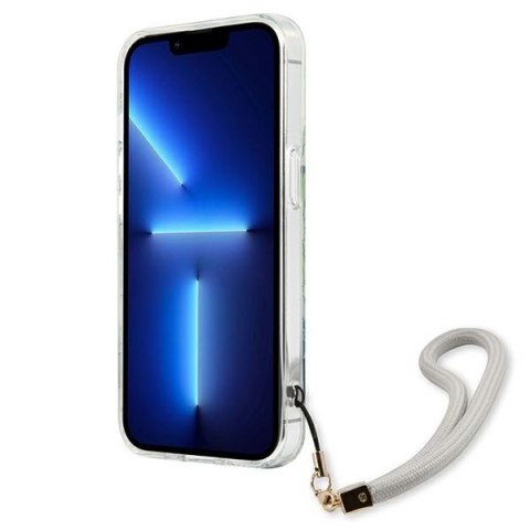 Guess GUHCP13SHFLSN iPhone 13 mini 5,4"zielony/green hardcase Flower Strap