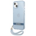Guess GUHCP13SHTSGSB iPhone 13 mini 5,4"niebieski/blue hardcase Translucent Stap