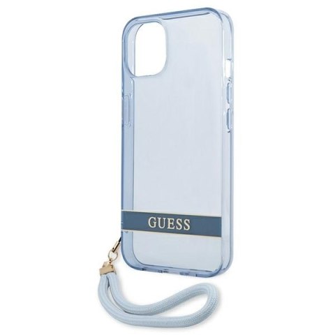 Guess GUHCP13SHTSGSB iPhone 13 mini 5,4"niebieski/blue hardcase Translucent Stap