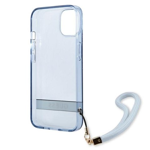 Guess GUHCP13SHTSGSB iPhone 13 mini 5,4"niebieski/blue hardcase Translucent Stap