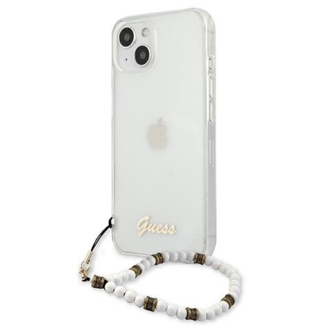 Guess GUHCP13SKPSWH iPhone 13 mini 5,4"Transparent hardcase White Pearl