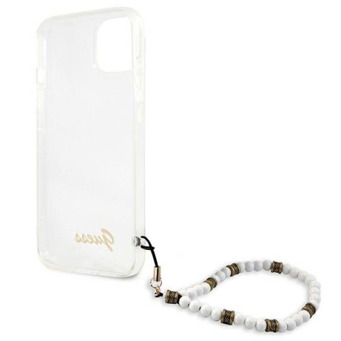 Guess GUHCP13SKPSWH iPhone 13 mini 5,4"Transparent hardcase White Pearl