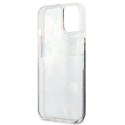 Guess GUHCP13SLFLSB iPhone 13 mini 5,4"niebieski/blue hardcase Flower Liquid Glitter