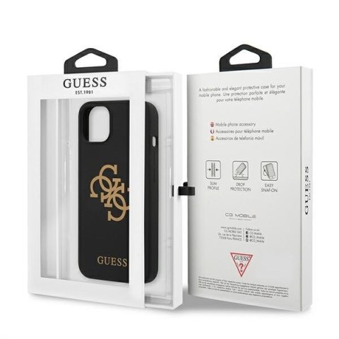 Guess GUHCP13SLS4GGBK iPhone 13 mini5,4" czarny/black hard case Silicone 4G Logo