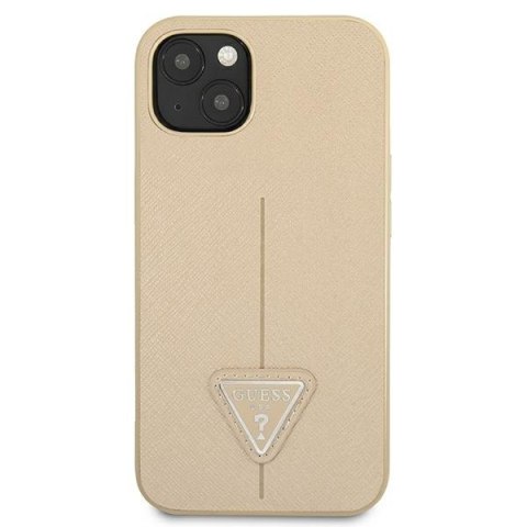Guess GUHCP13SPSATLE iPhone 13 mini5,4" beżowy/beige hardcase SaffianoTriangle Logo