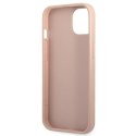 Guess GUHCP13SPSATPP iPhone 13 mini 5,4"różowy/pink hardcase SaffianoTriangle Logo Cardslot